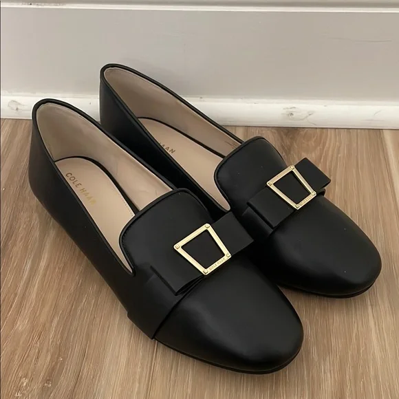 Cole Haan Black Leather Gold Bit Loafers Sz 9 1953 Cole Haan | Shoes | Cole Haan Black Leather Loafers With  main image 2